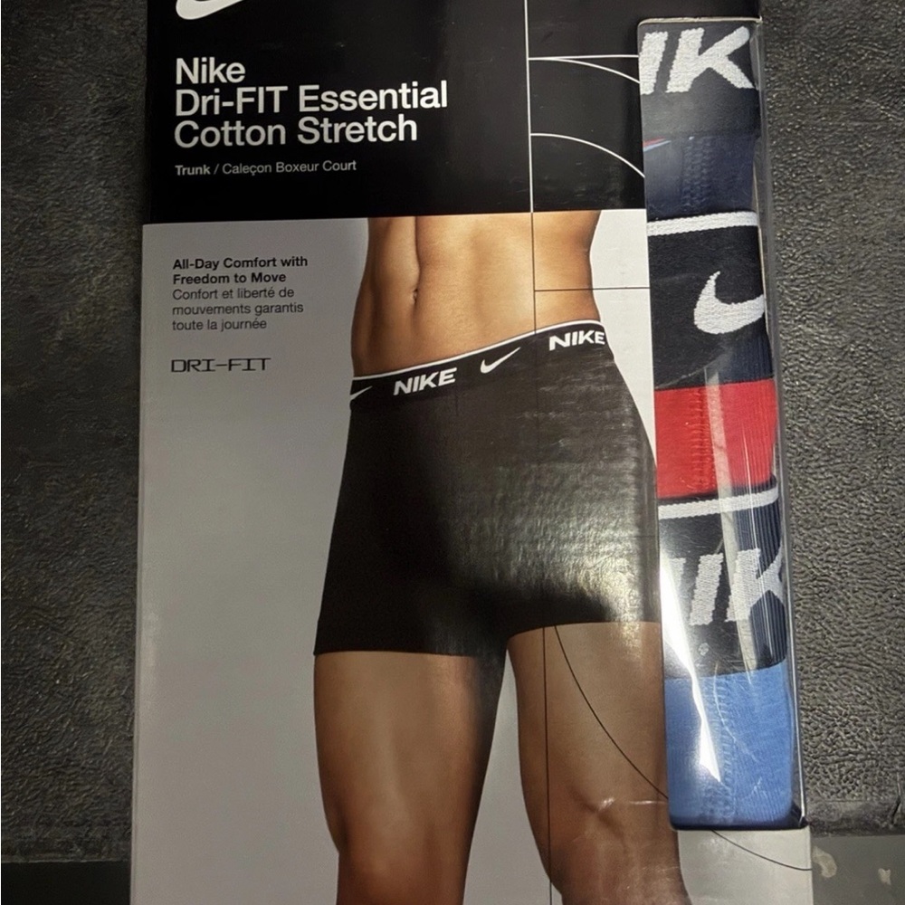 Nike Dri-FIT Essential Men’s Small Cotton Stretch Boxer Briefs Trunks Set Of 3